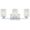 Westinghouse Fixture Wall UnMount 60W 3-Light Hansen, Chrome White Linen Cylinder Glass 63438B - alternate 1